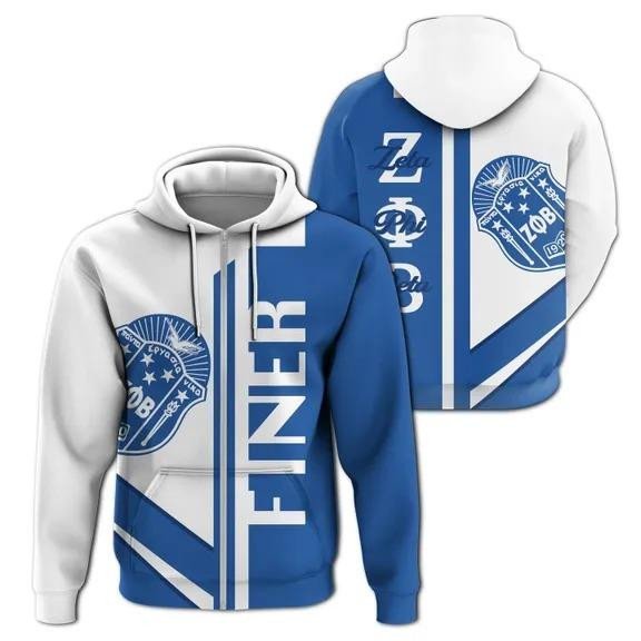 Sorority Hoodie – Zeta Phi Beta Zpb Half Concept Zip Hoodie