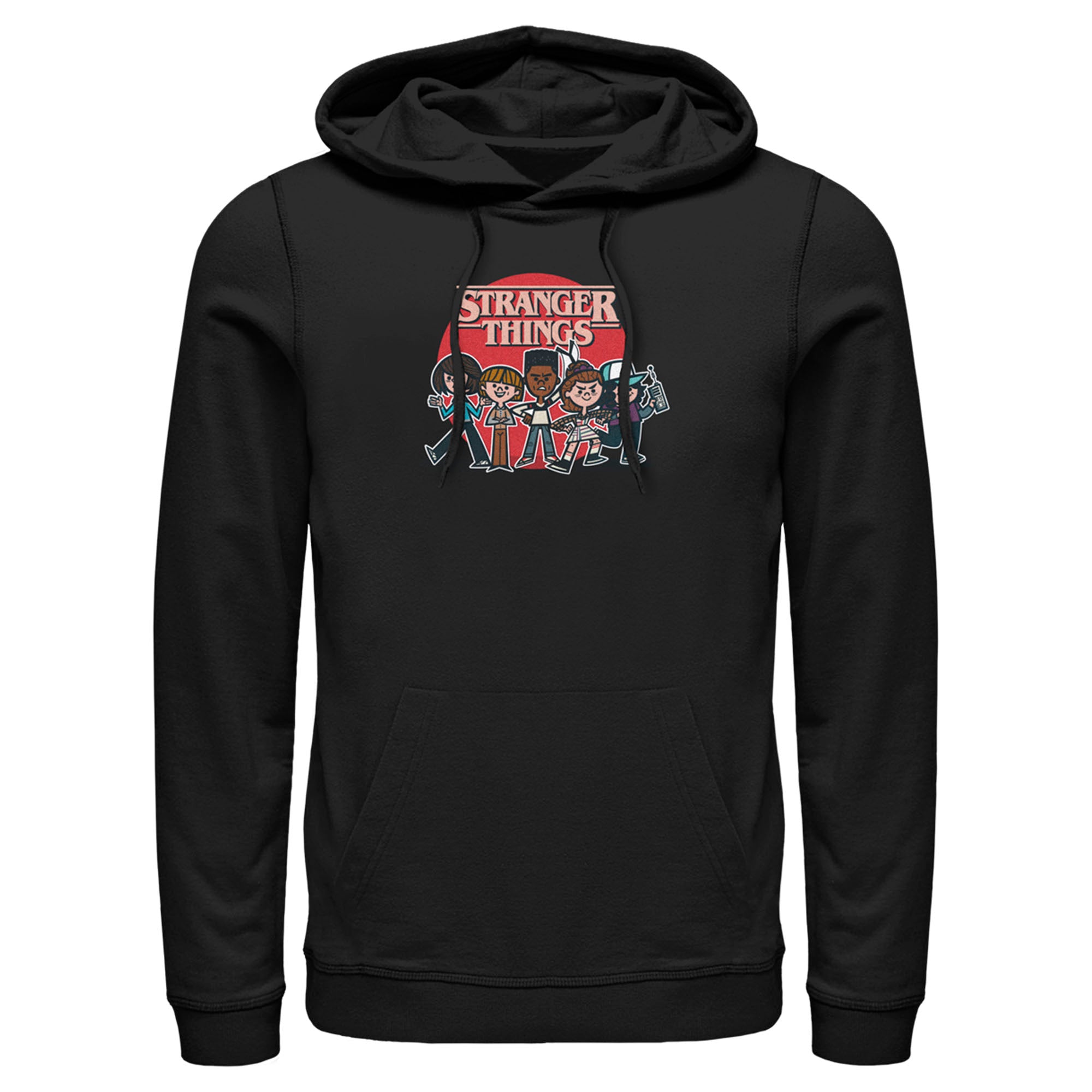 Men’S Stranger Things Cartoon Gang Pull Over Hoodie