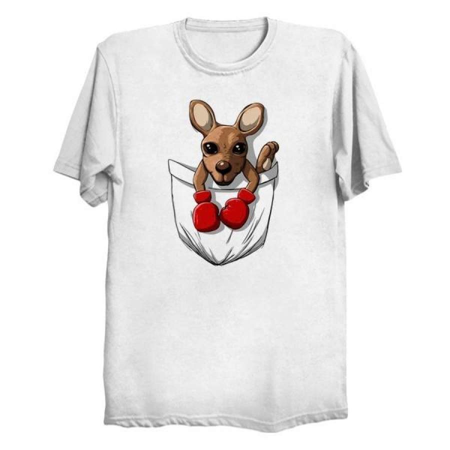 Summer Kangaroo Baby Creative Printing T-Shirt Casual New Interesting Printing Short-Sleeved Cotton Shirt