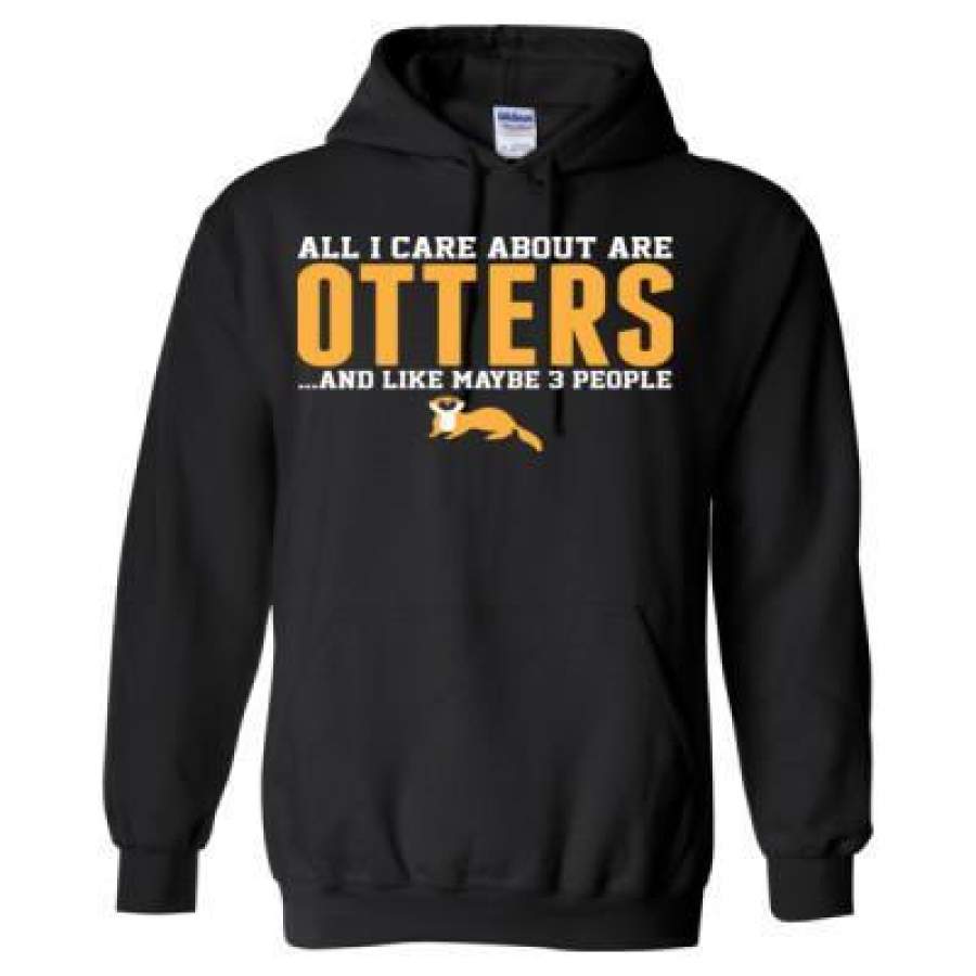 AGR All I Care About Are Otters And Like Maybe 3 People – Heavy Blend™ Hooded Sweatshirt