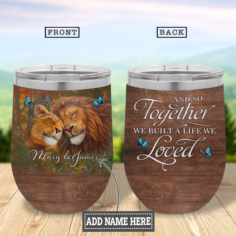Personalized Lion Couple Hlmz0207010Z Wine Tumbler