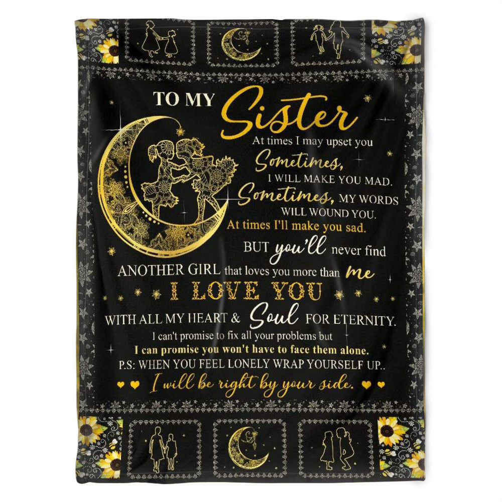 To My Sister Blanket, Another Girl That Loves You More Than Me, I Love You. Gift For Sister Family Home Decor Bedding Couch Sofa Soft And Comfy Cozy