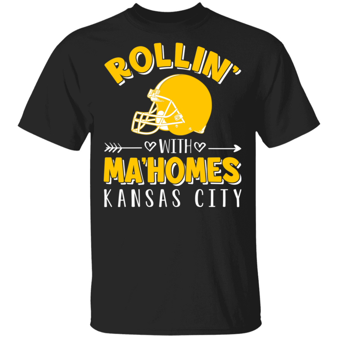 Football Player Shirt Rollin’ With Ma’Homes Kansas City Cool Football Player Lover Gifts T-Shirt