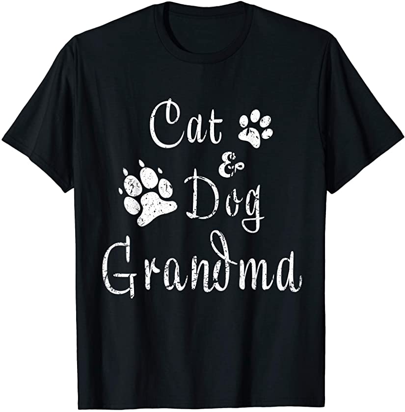 Cat Dog Grandma Kitten Puppy Granny Kitty Pup Gramma Nanna T-Shirt