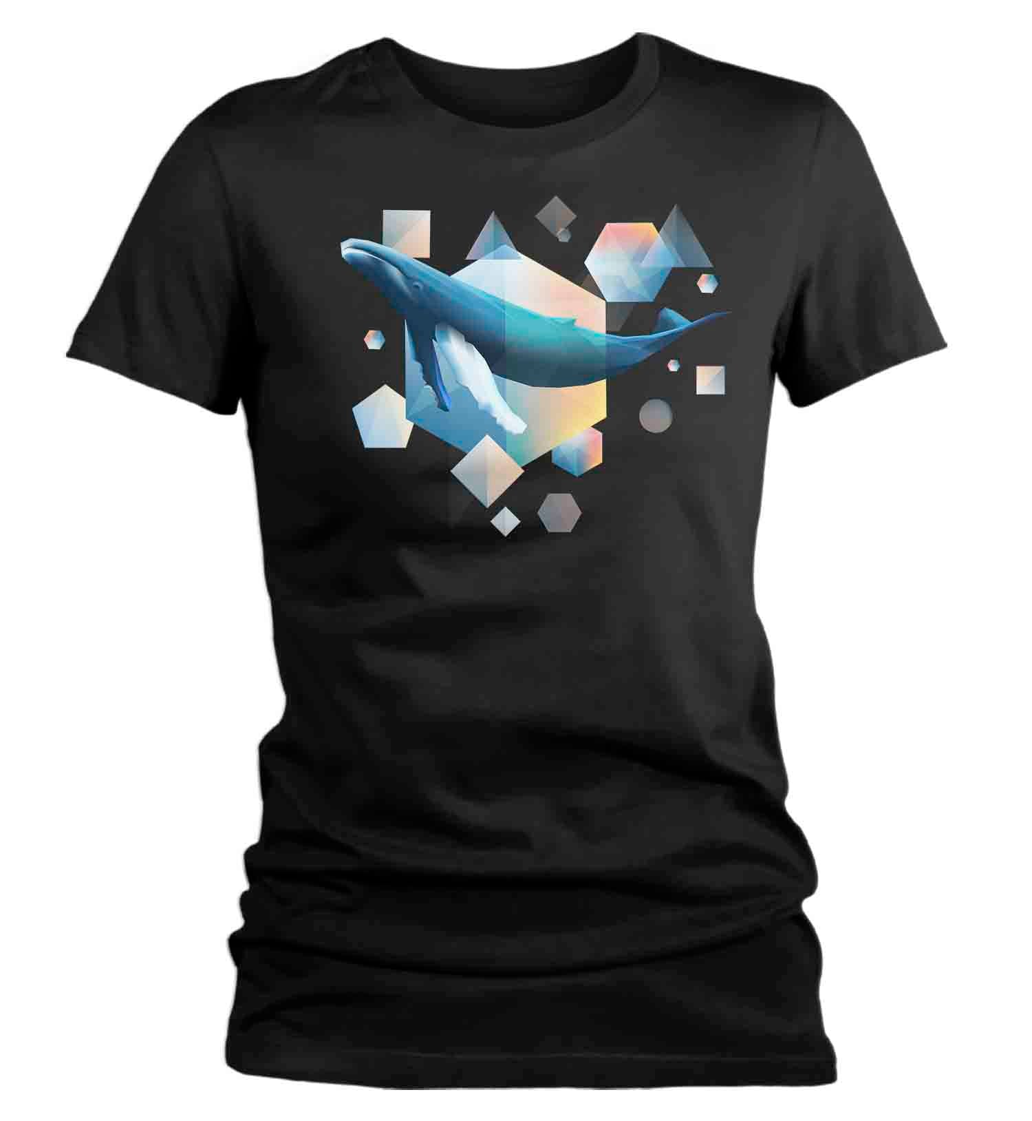 Women’S Humpback Whale T Shirt Watercolor Whale Shirts Hipster Prism Modern Minimal Shirt Illustrated T Shirt Whale Gift Idea Ladies