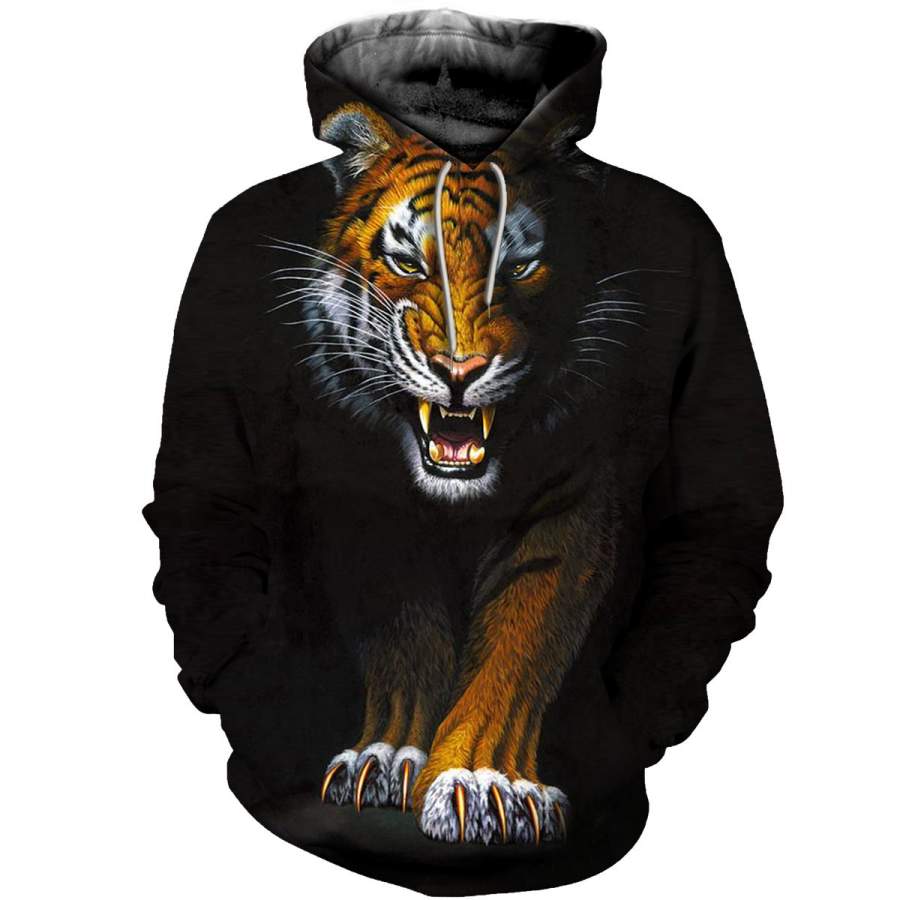 3D All Over Printed Tiger T Shirt Hoodie 51201914