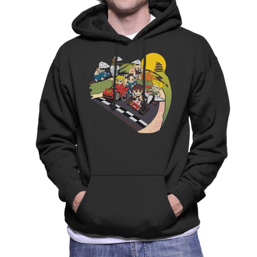 Super Fighting Kart Street Fighter Mario Men’s Hooded Sweatshirt