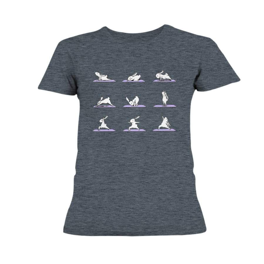 Women’s Yoga Bunny Love Poses Class Position TShirt