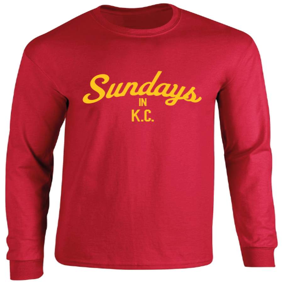 Sundays In KC Kansas City Inspired Long Sleeve T-Shirt