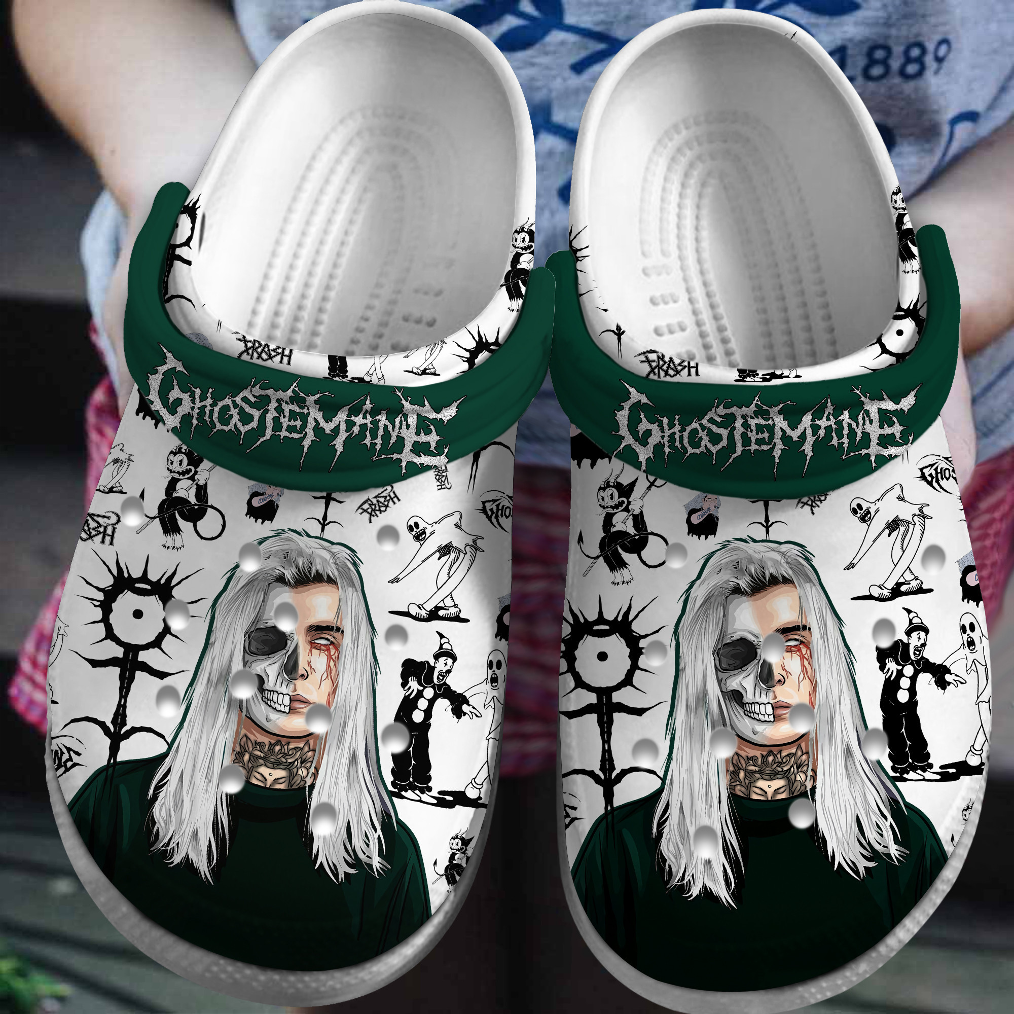 Premium Ghostemane Music Crocs Crocband Clogs Shoes Comfortable For Men Women and Kids