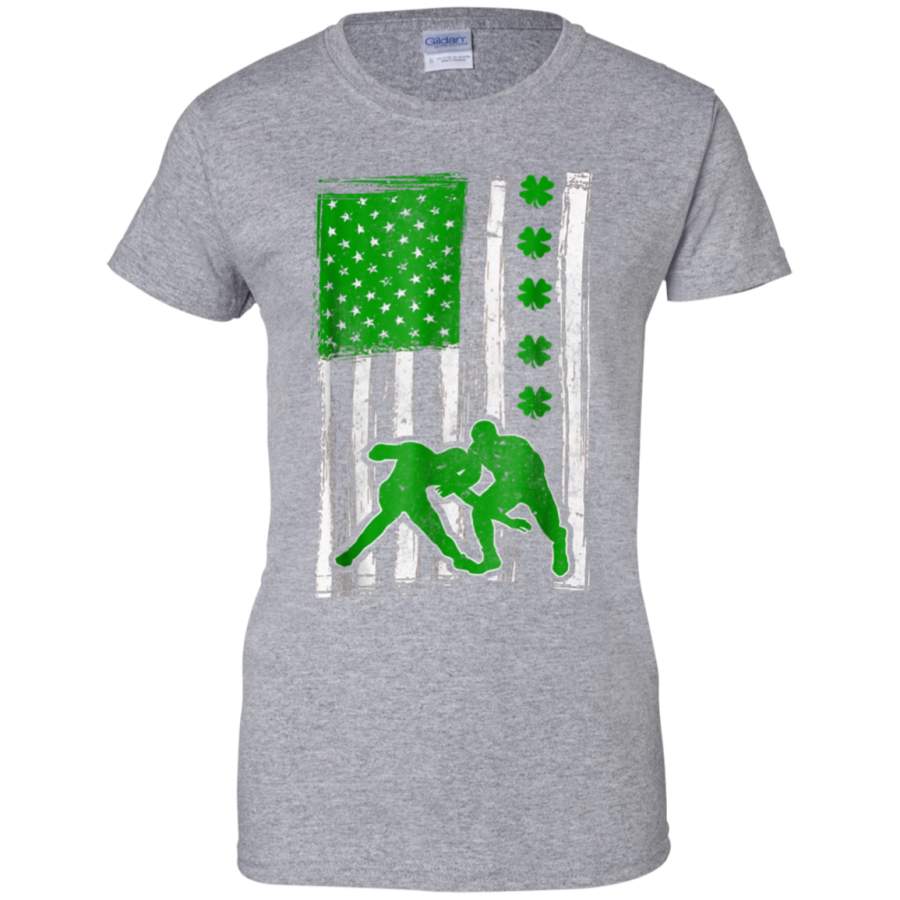 Irish American Flag Wrestling-St Patrick’s Day Gift Women’s T-Shirt