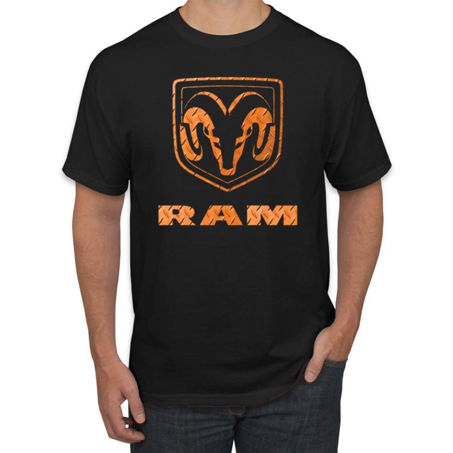 Dodge RAM Tough Orange and Black Classic Vintage Logo Cars and Trucks Graphic T-Shirt