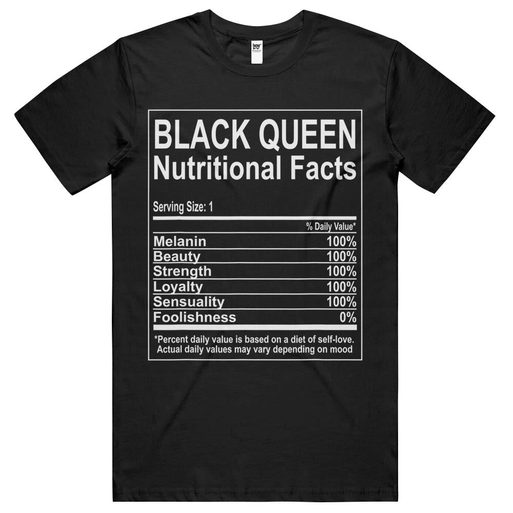 Nutritional Facts Shirt, Nutritional Facts T Shirt, Black Queen Nutrition Facts, Funny Black Queen Nutritional Facts Self Love T Shirts