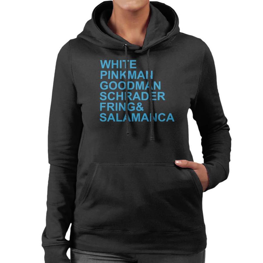 Breaking Bad Character List Women’s Hooded Sweatshirt