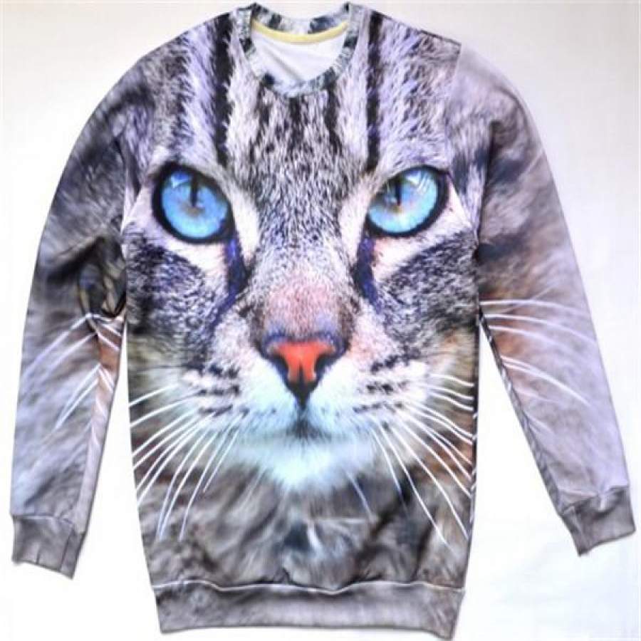 2018 Cute Cat Women/Men Harajuku Sweatshirt 3d Animal Print Galaxy Space Cat Sweatshirt Hoodies Funny Pizza Winter Clothes