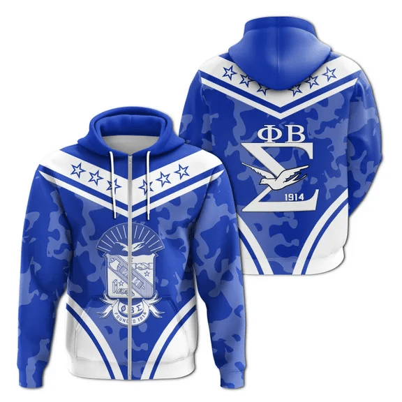 Fraternity Hoodie – Phi Beta Sigma Camouflage Zip Hoodie