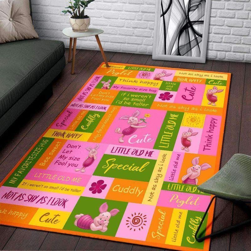 Piglet Winnie The Pooh Disney Cute Area Rugs Living Room Carpet FN110138 Local Brands Floor Decor