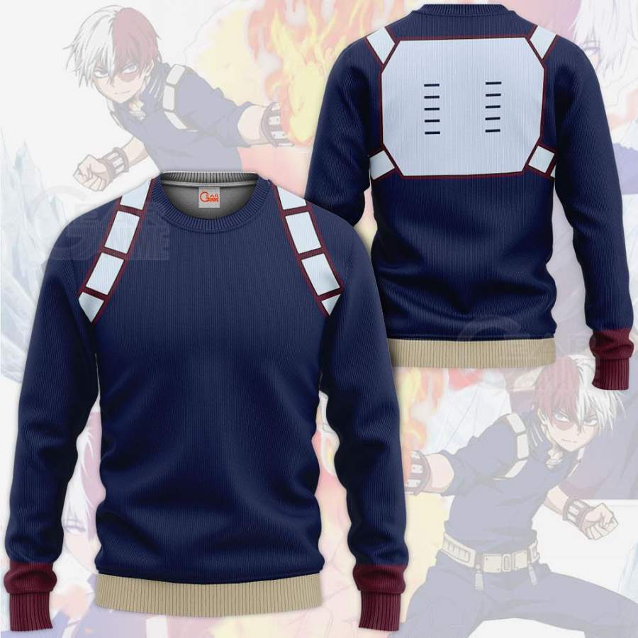 Shoto Todoroki Hero Costume Uniform My Hero Academia Anime Shirt ...