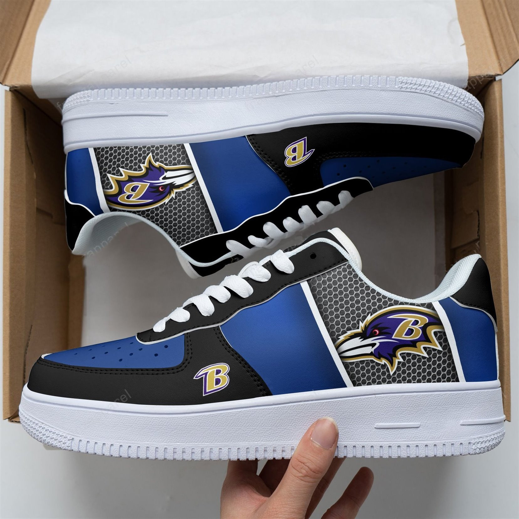 Baltimore Ravens Custom Sneakes Air Force 1 Shoes 01