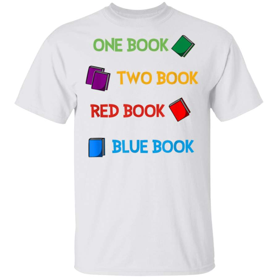 Reading Shirt  One Book Two Book Red Book Blue Book