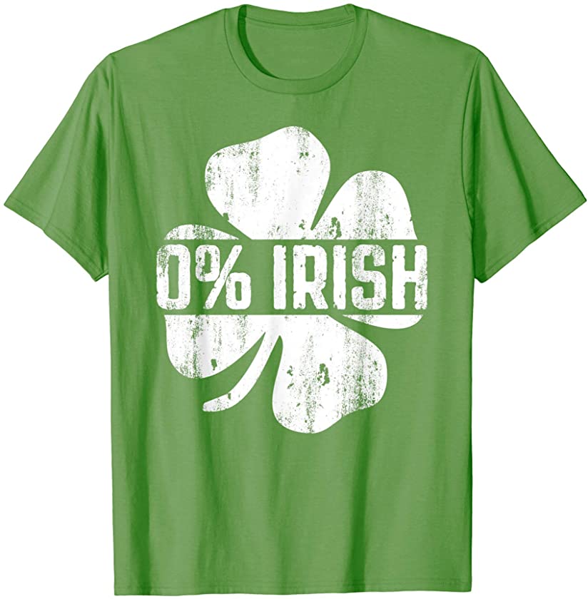 0% Irish T-Shirt Vintage St. Patrick Day Gift Shirt T-Shirt