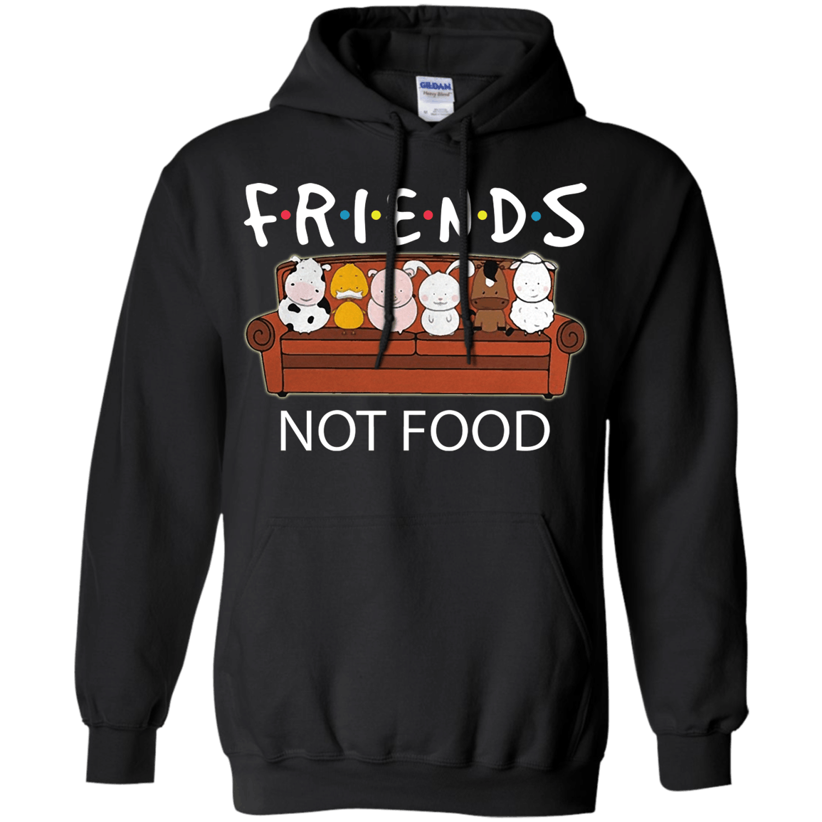 Animal Are My Friend Not My Food Funny Vegan  Hoodie