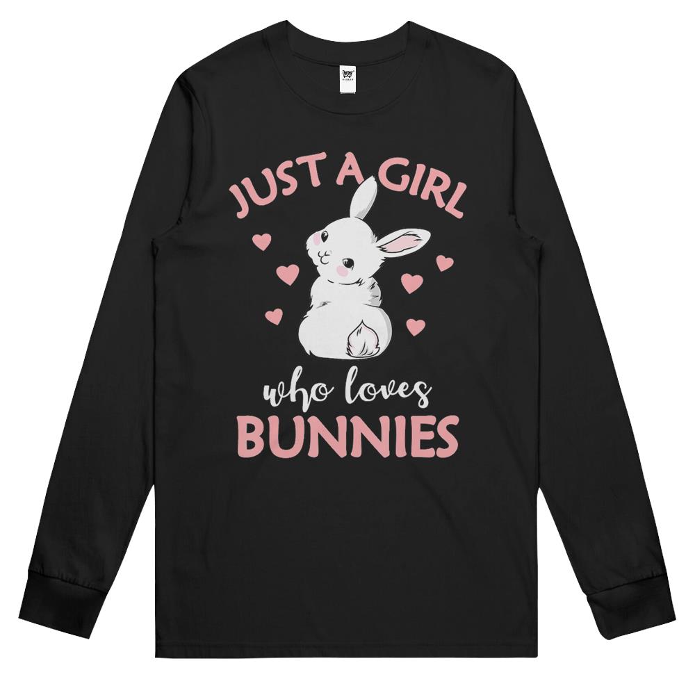 Just A Girl Who Loves Bunnies Rabbit Gift Idea For Women Long Sleeve T Shirts