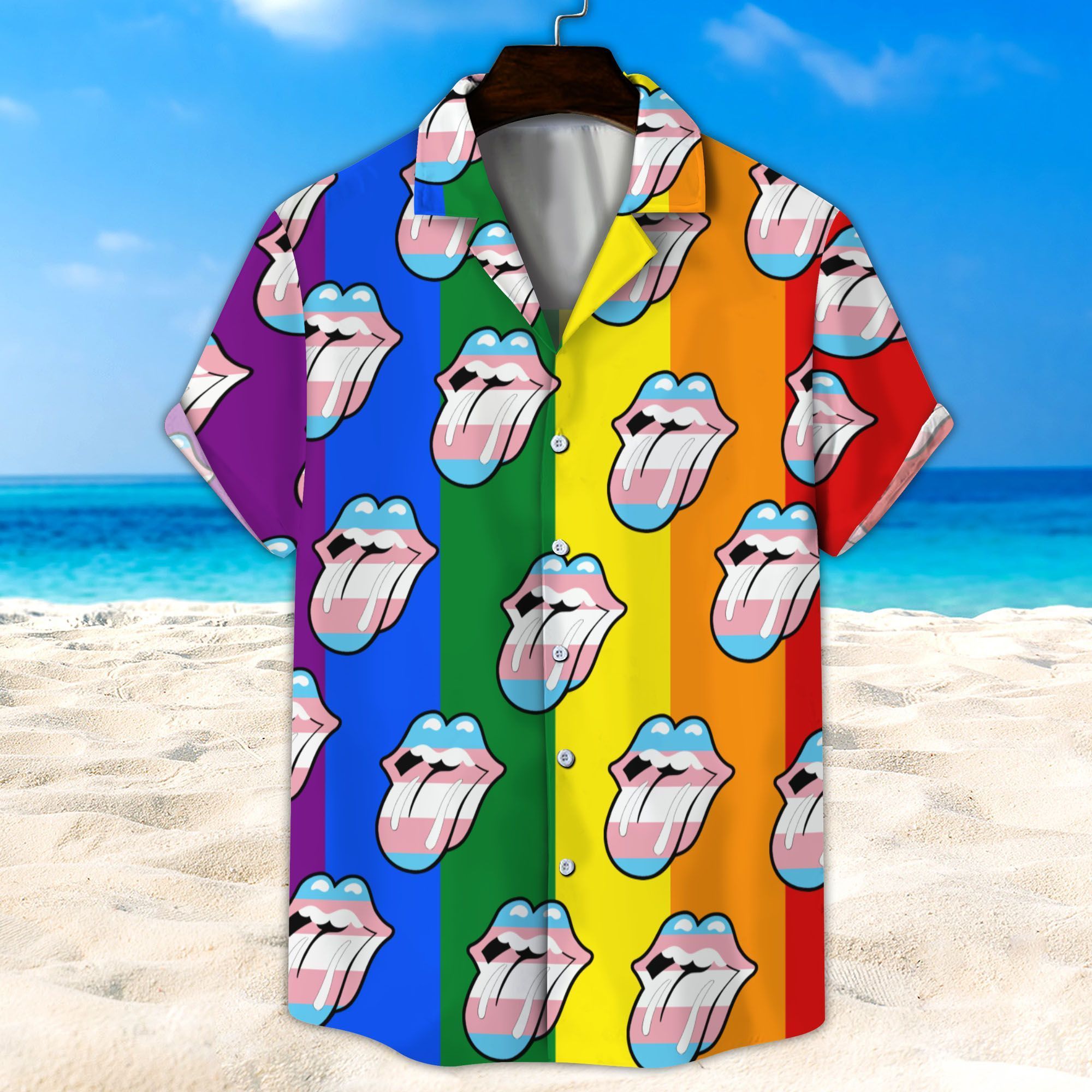 Lgbt Hawaiian Transgender Lip Unisex Hawaiian Shirt Beach Short Ha103668