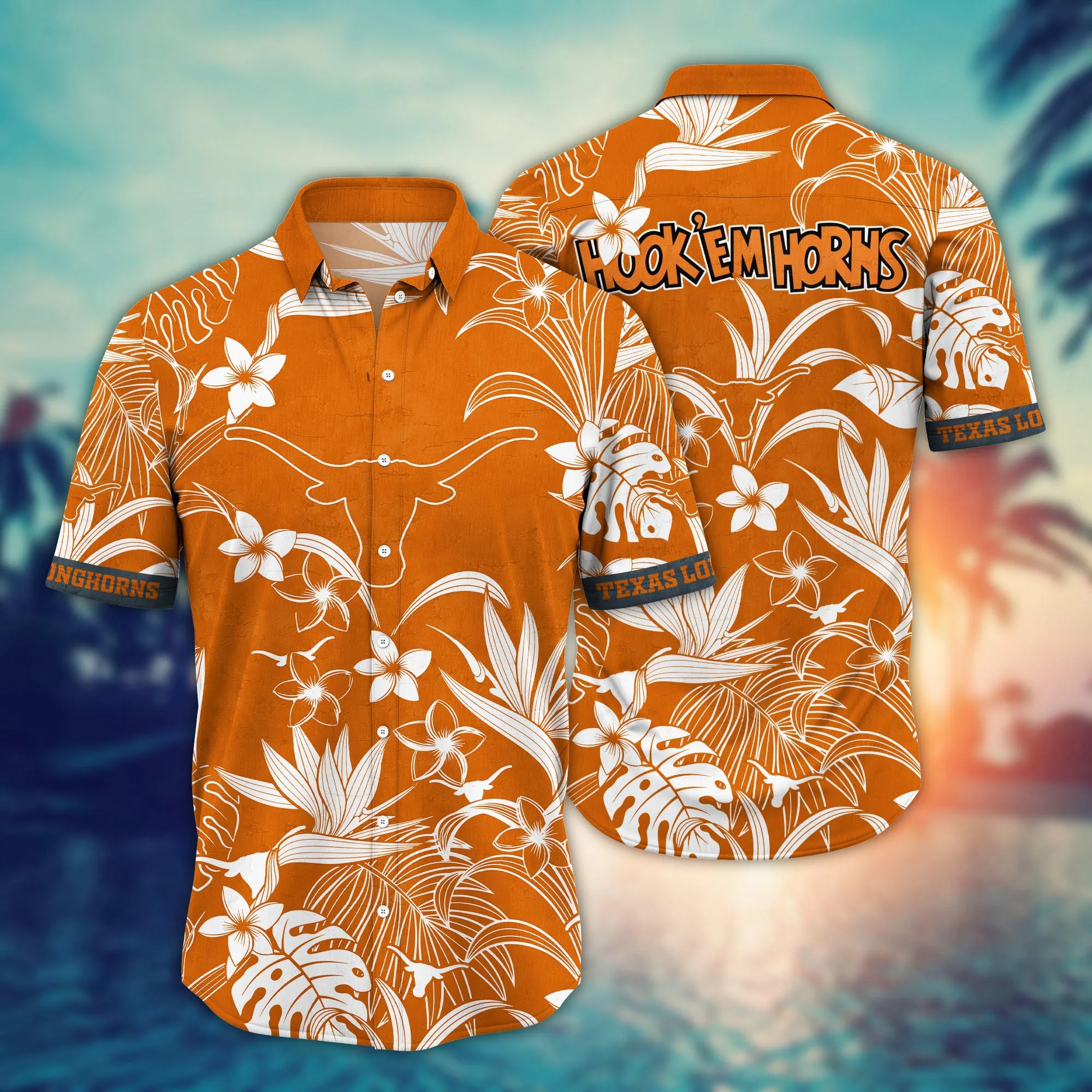 Texas Longhorns NCAA Hawaiian Shirt Sandalstime Aloha Shirt