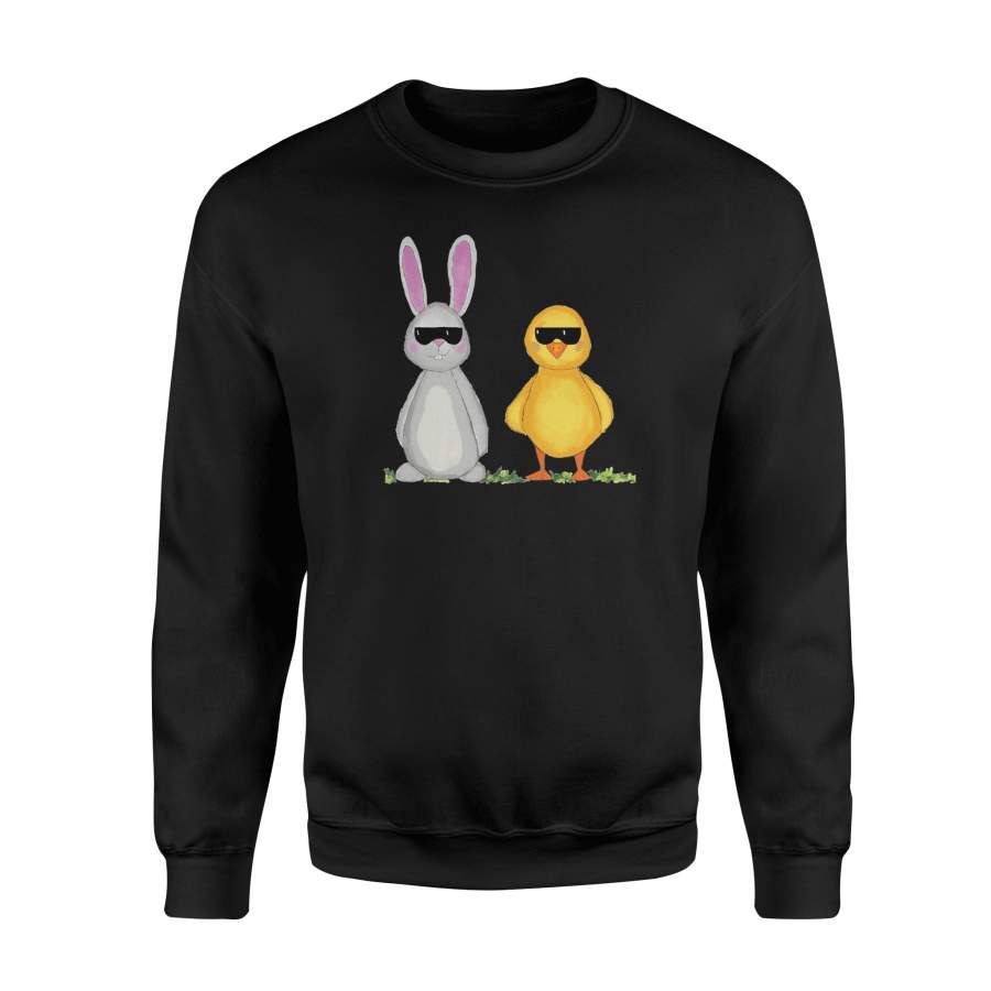 Cool Easter Bunny Rabbit And Chick For Boys And Girls Sweatshirt