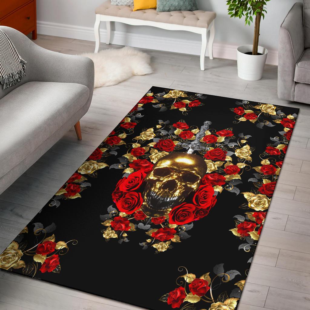 Skull Egypt Noble Rose Rug – Skull Art Prints