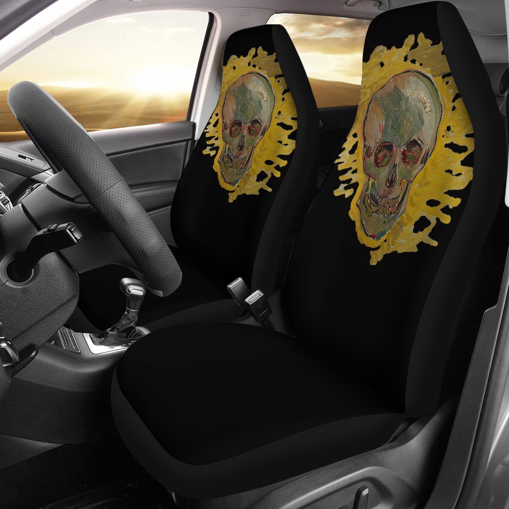 van Gogh Skull Black Car Seat Covers Black Oralie Shop