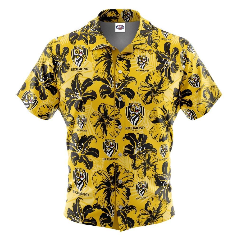 Richmond Tigers Hibiscus Hawaiian Shirt - Pinotee Store
