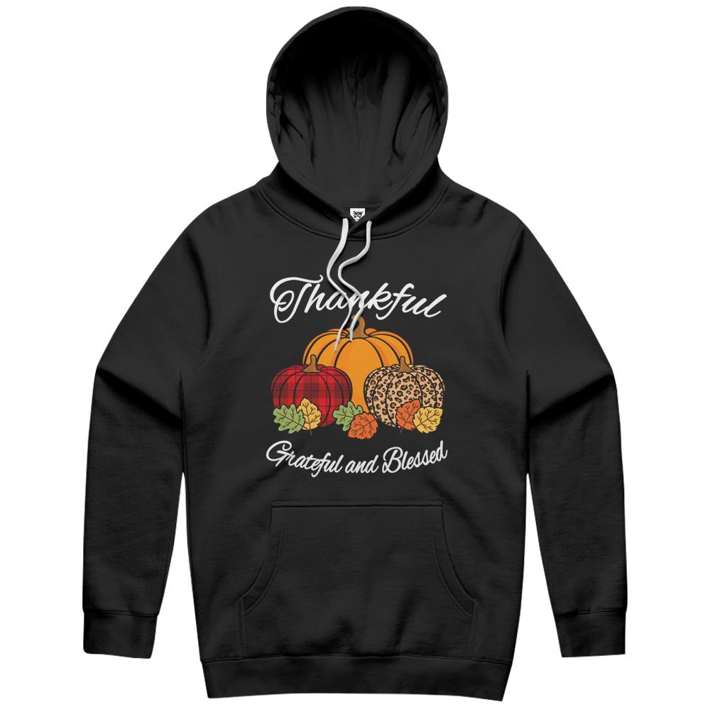 Fall Plaid Leopard Pumpkin Autumn Thanksgiving Women Men Hoodie