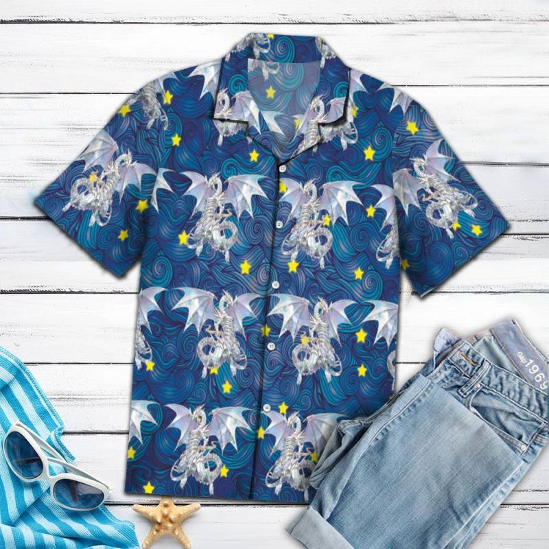 Blue Sky And Dragon Hawaii Shirt Ha77025