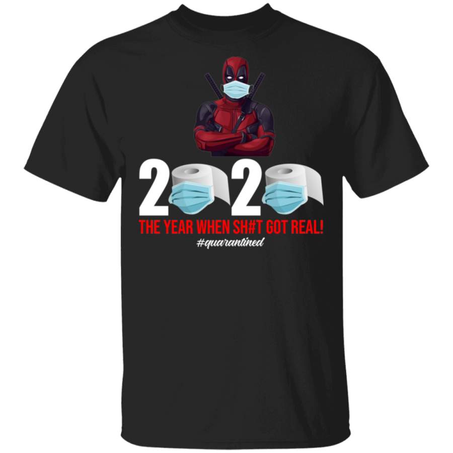 2020 The Year When Sht Got Real Quarantined Cool Iron Man Superhero Shirt T-Shirt