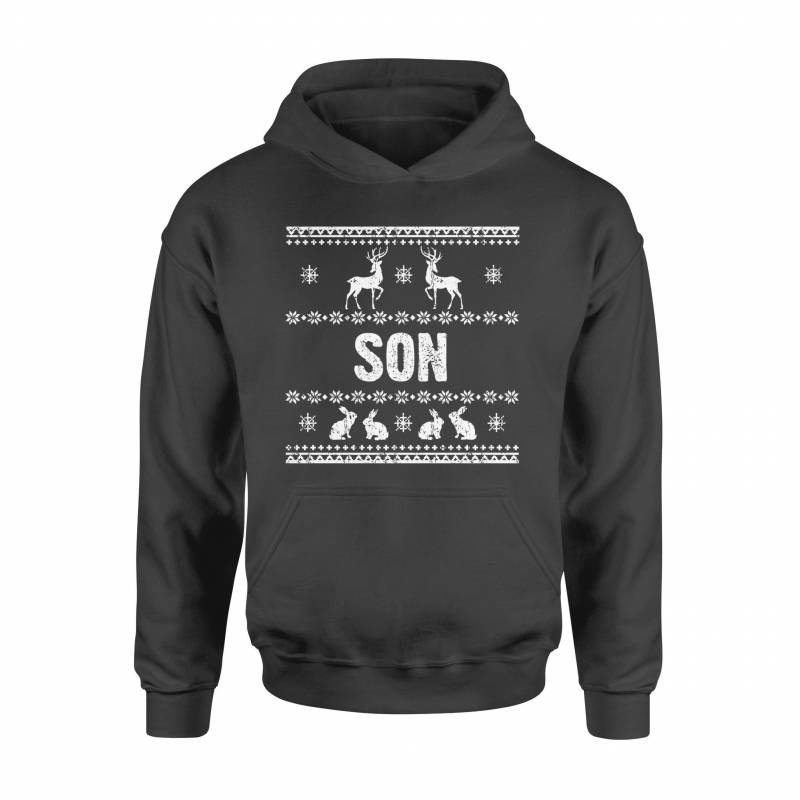 Ugly Reindeer Rabbit Son Christmas Gift Hoodie