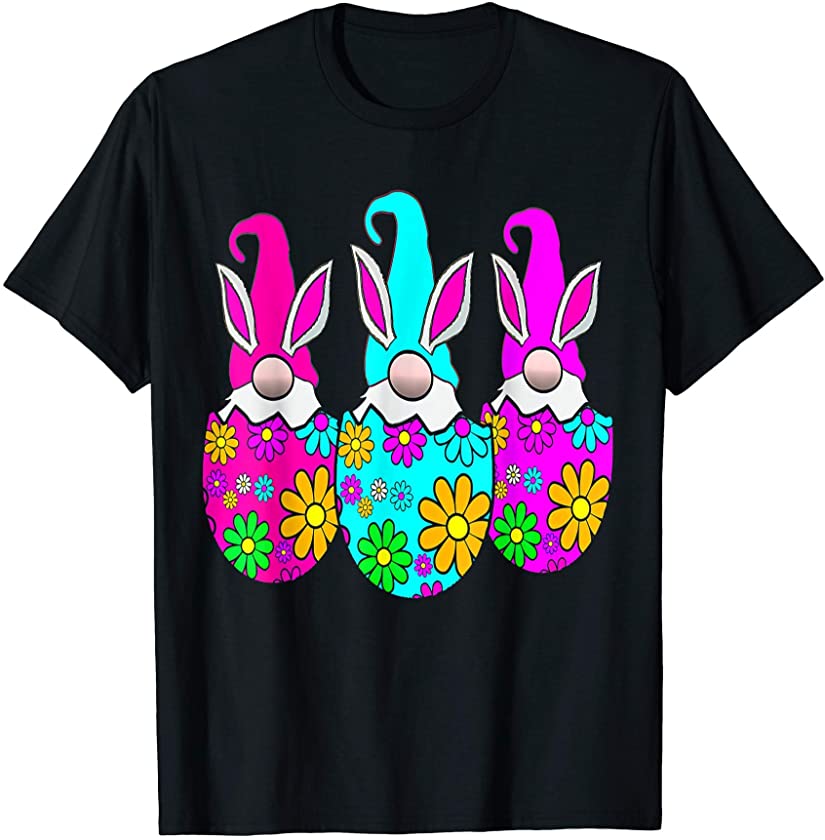 3 Easter Egg Colorful Spring Bunny Ears Rabbit Cute T-Shirt T-Shirt