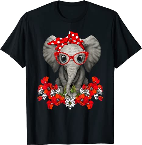 Save The Elephants With Red Bandana Unisex T-Shirt