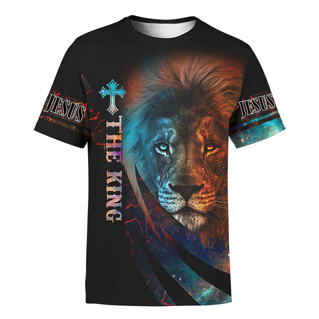 The King Jesus Lion Customized 3D All Over Printed Shirt