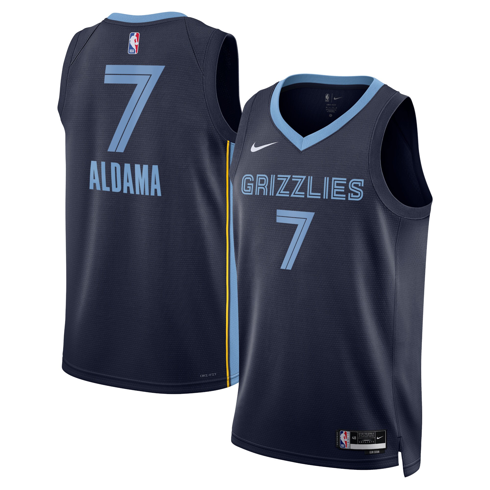 Memphis Grizzlies Icon Edition Swingman Jersey – Navy – Santi Aldama – Unisex