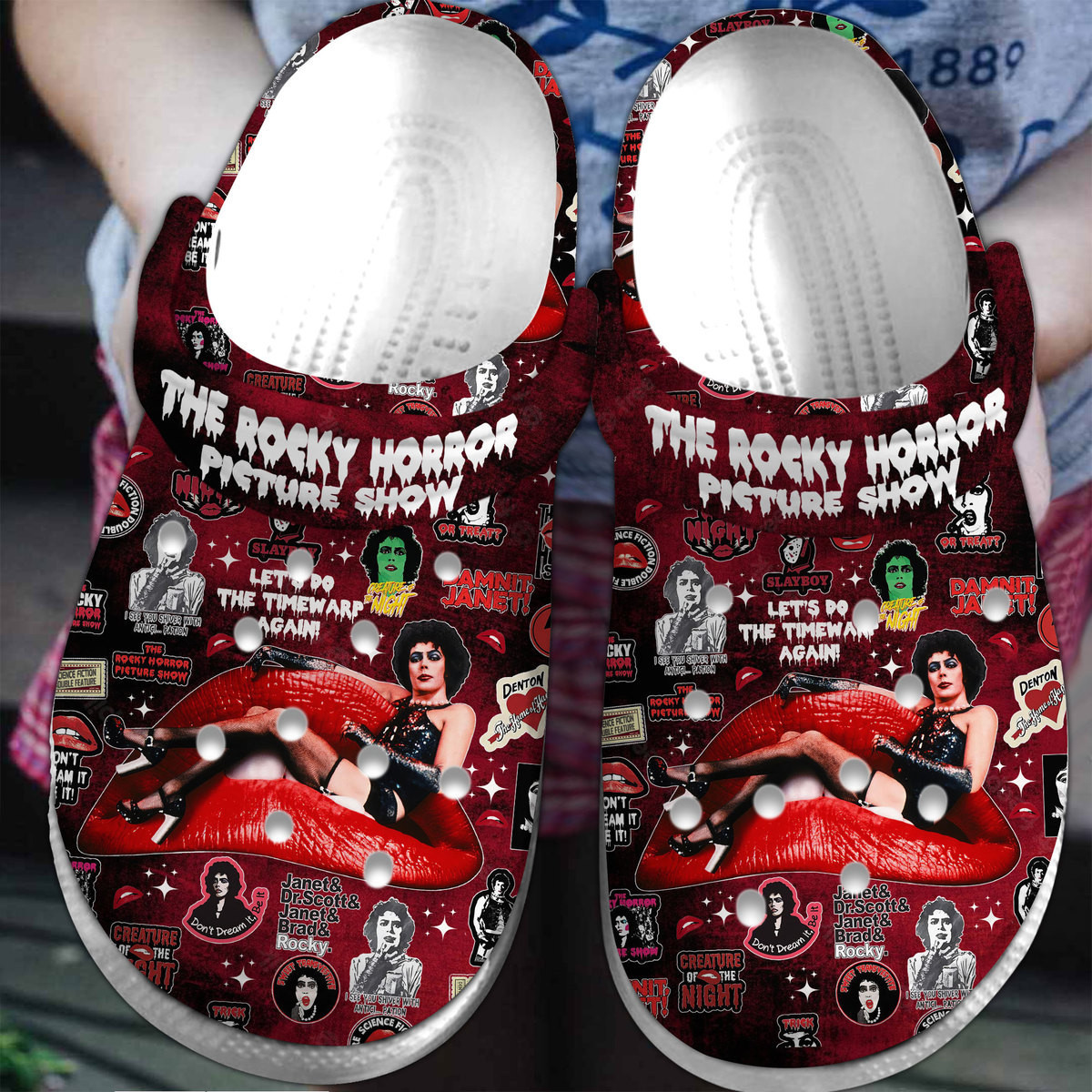 The Rocky Horror Picture Show Movie Crocs Crocband Clogs Shoes Comfortable For Men Women and Kids