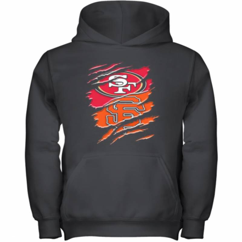 San Francisco 49Ers And San Francisco Giants Logo Youth Hoodie