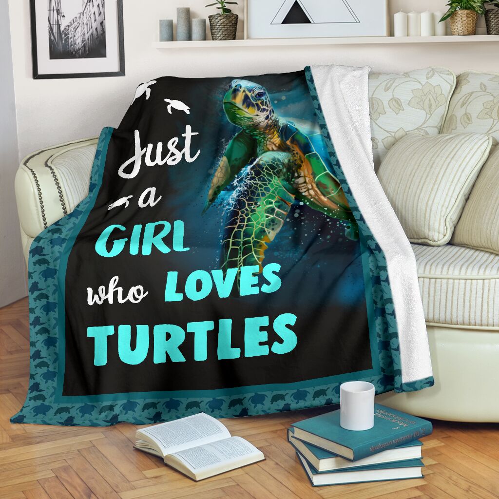 Just a girl who loves turtles blanket