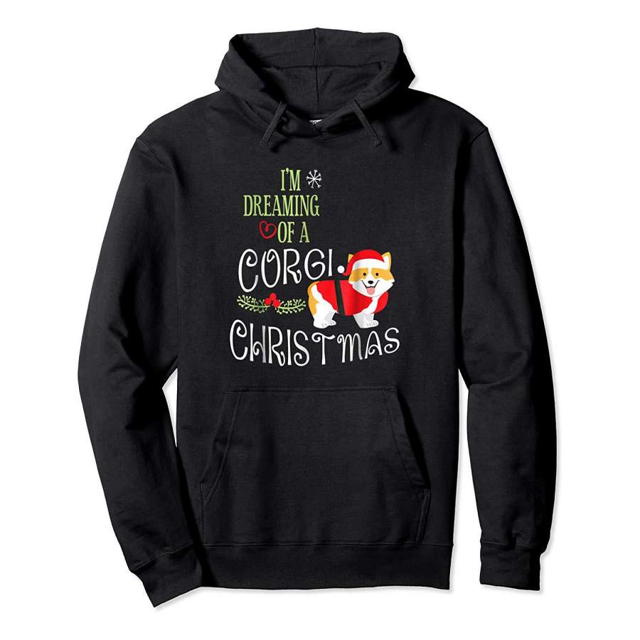 Corgi Christmas Corgi Lovers Gift Welsh Xmas Holiday Hoodie Premium Tee