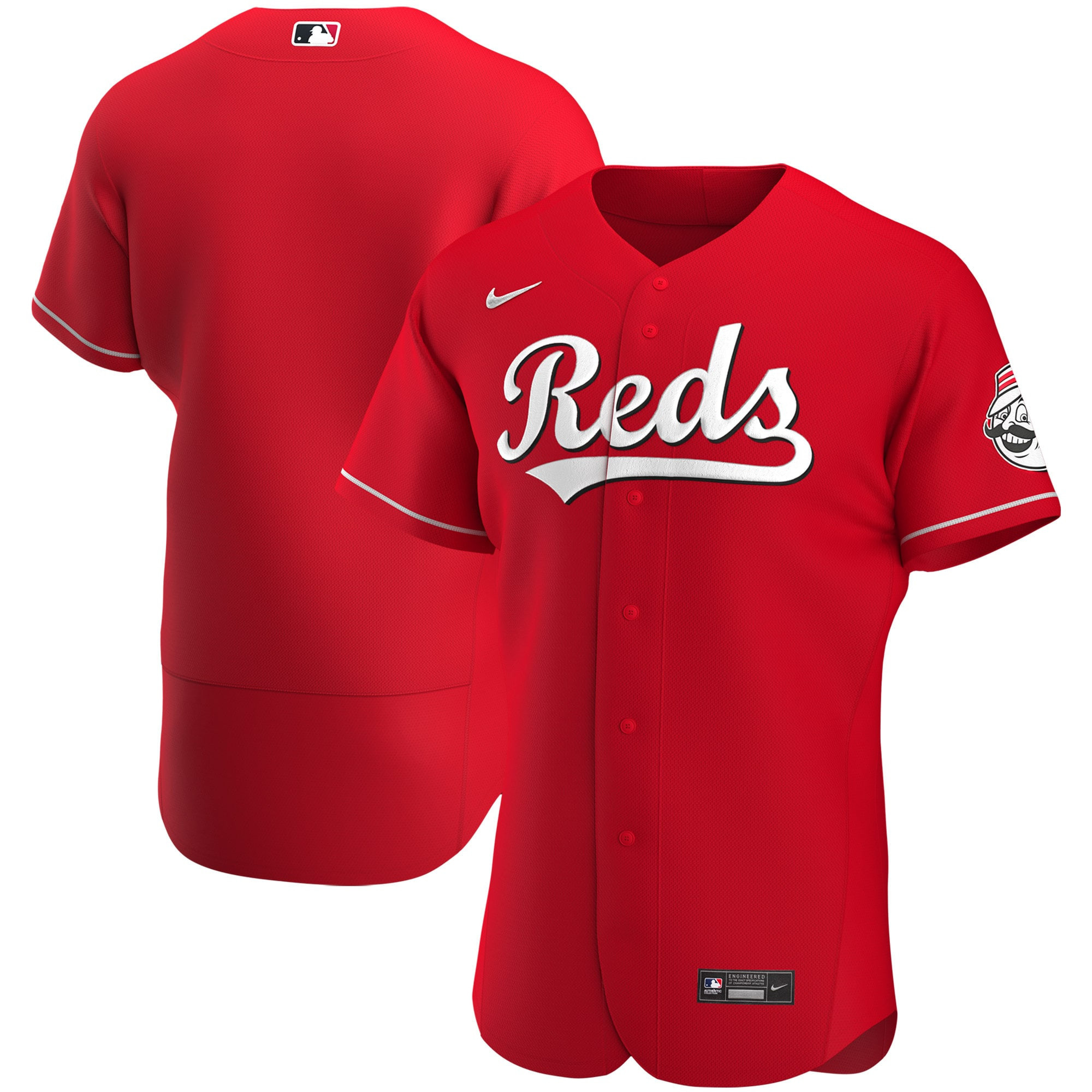 Cincinnati Reds Alternate Authentic Team Logo Jersey Red MLB