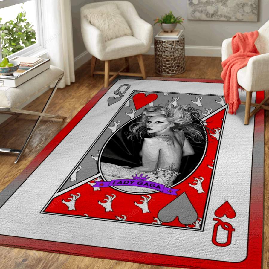 Queen Lady Gaga – Queens Of Music Art For Fans Area Rug Living Room Carpet Floor Decor