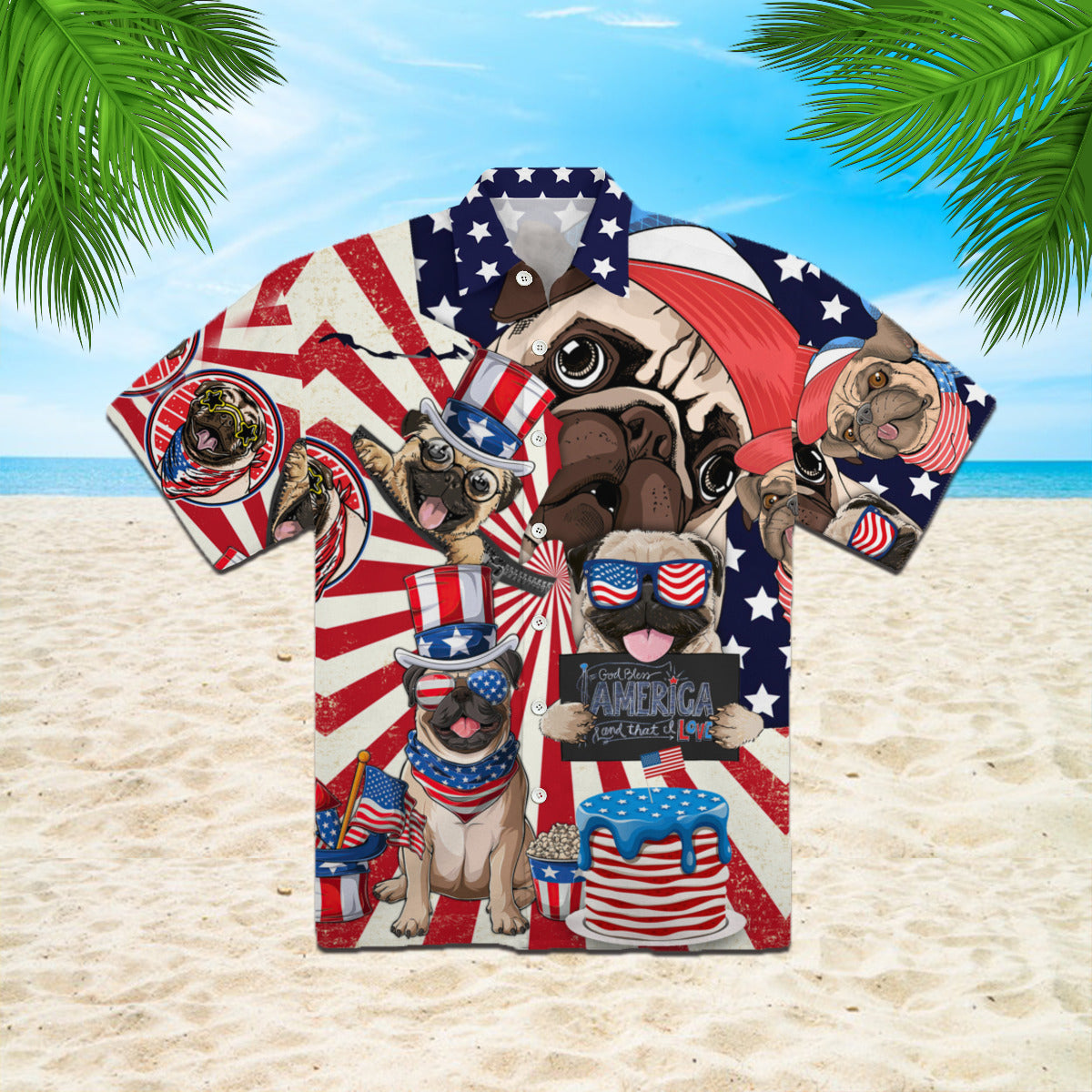 Love Corgi God Bless America Hawaiian Shirt | For Men & Women | Hw757