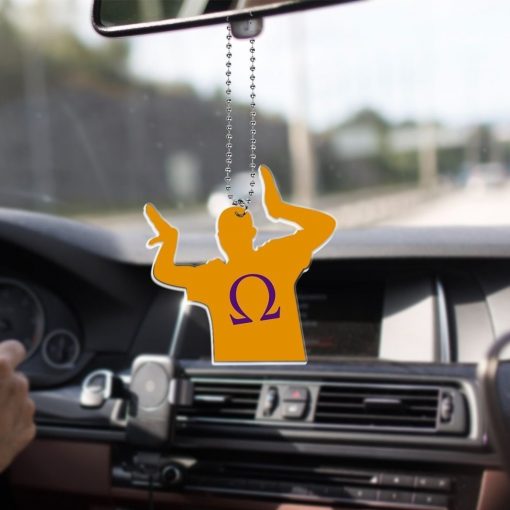 Omega Psi Phi 1911 Frat Inc Man With Hand Sign Car Hanging Ornament