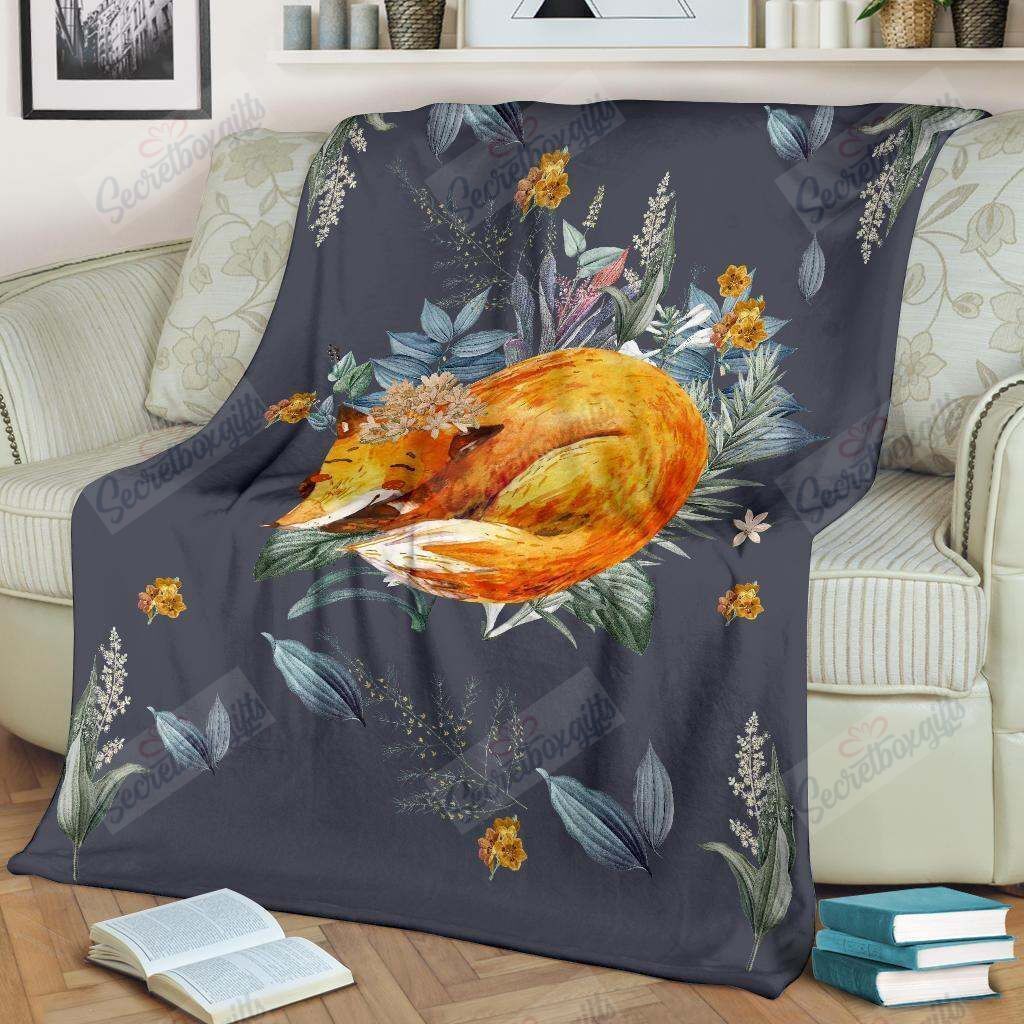 Fox Flower Gs-Cl-Kc1208 Fleece Blanket